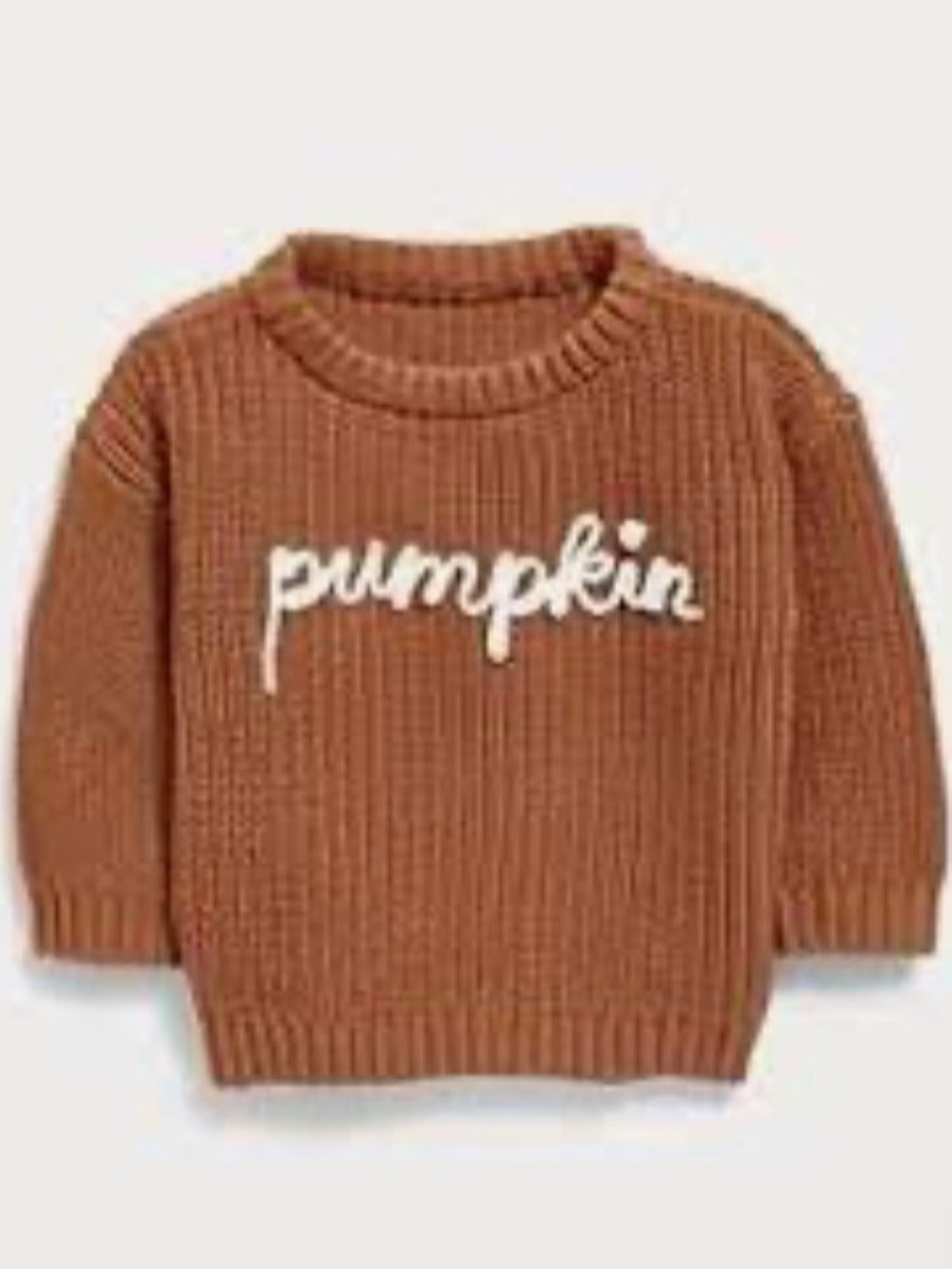 Old Navy Rust Brown 'Pumpkin' Crewneck Sweater